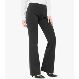 Pants for Work Black Gray Flare/ Boot Cut Women's 14 (32" Length) New Stretch